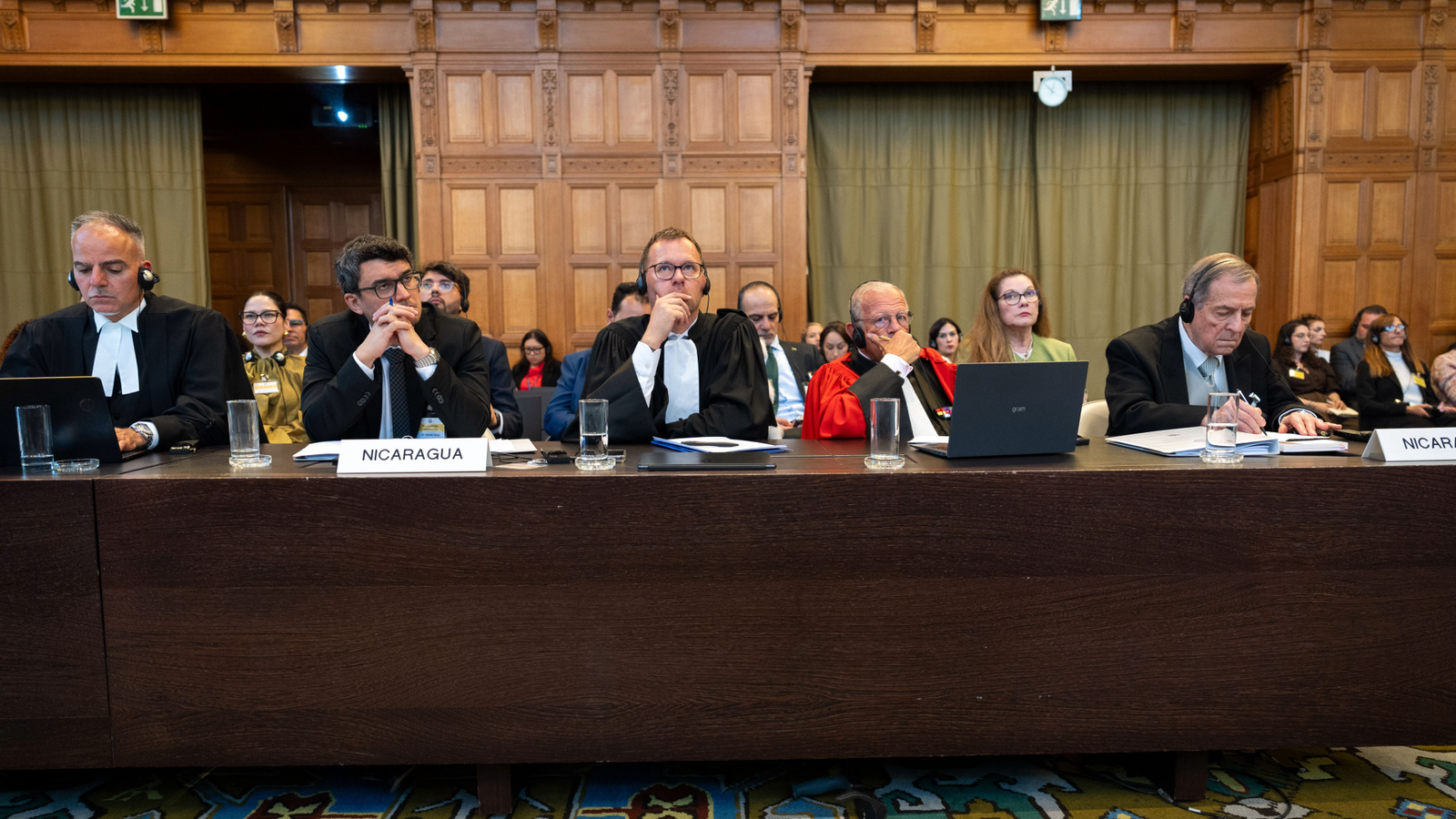 Members of the Delegation of Nicaragua. Monday, 7 September 2026. UN Photo/ICJ-CIJ/Jeroen Jumelet.